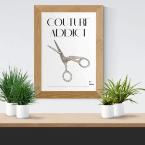 Affiches à imprimer - Couture Addict - Les ciseaux en couture