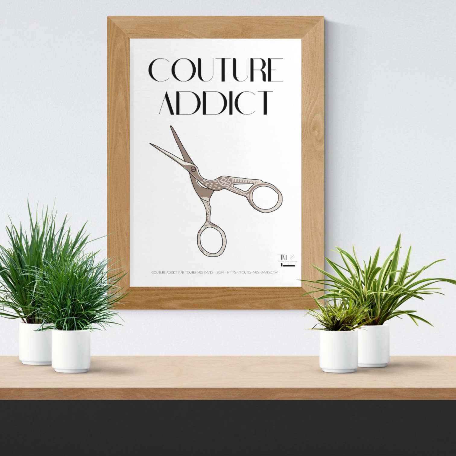 Affiches à imprimer - Couture Addict - Les ciseaux en couture