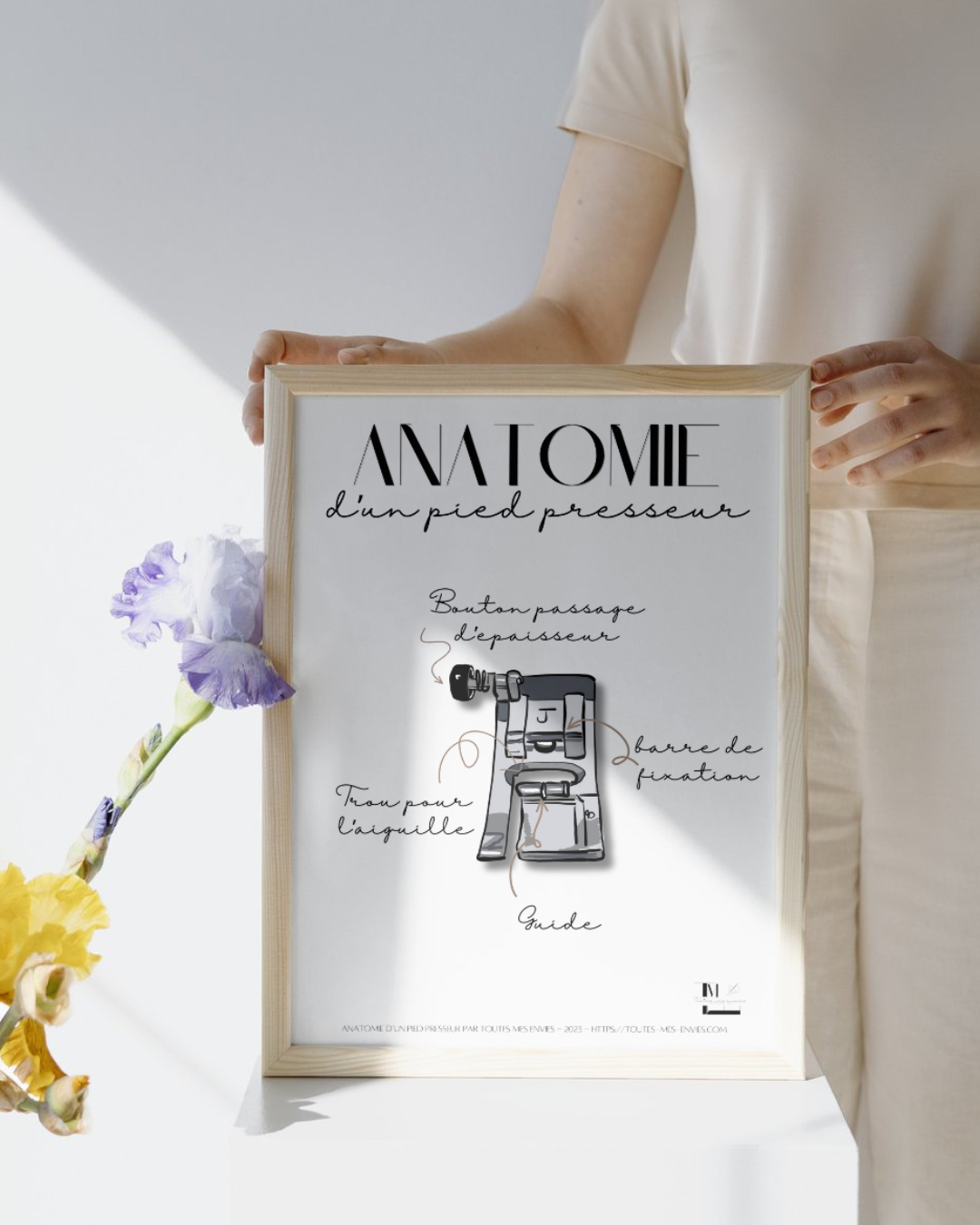Affiches couture anatomie : guide illustré pied presseur & aiguille – Image 2