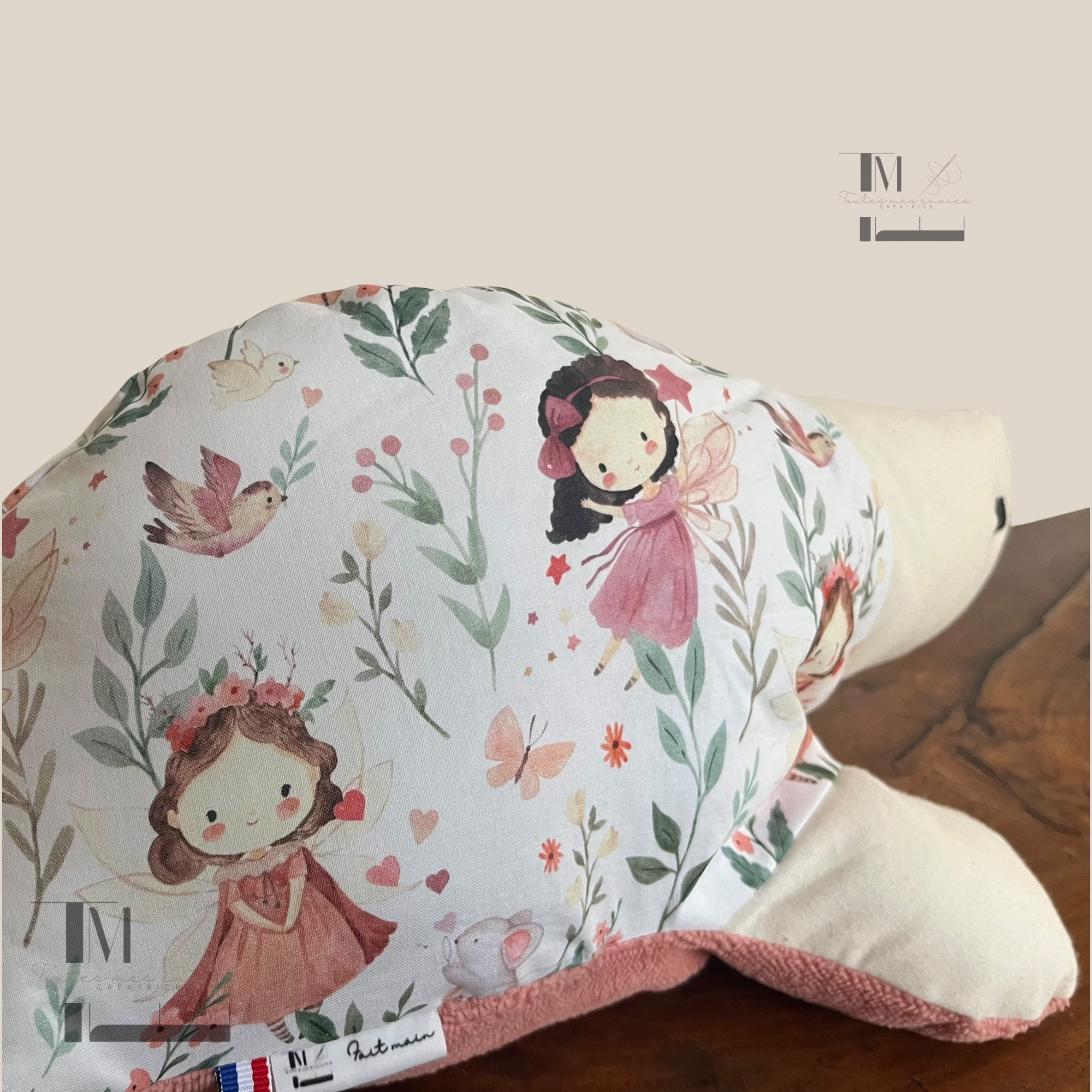 Peluche tortue fait main – Cadeau naissance artisanal – Image 10