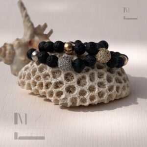 Pierre de lave et zircon : le bracelet homme essentiel et tendance