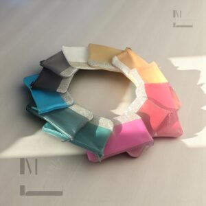 Porte-monnaie en cuir pailleté - Accessoire chic et artisanal