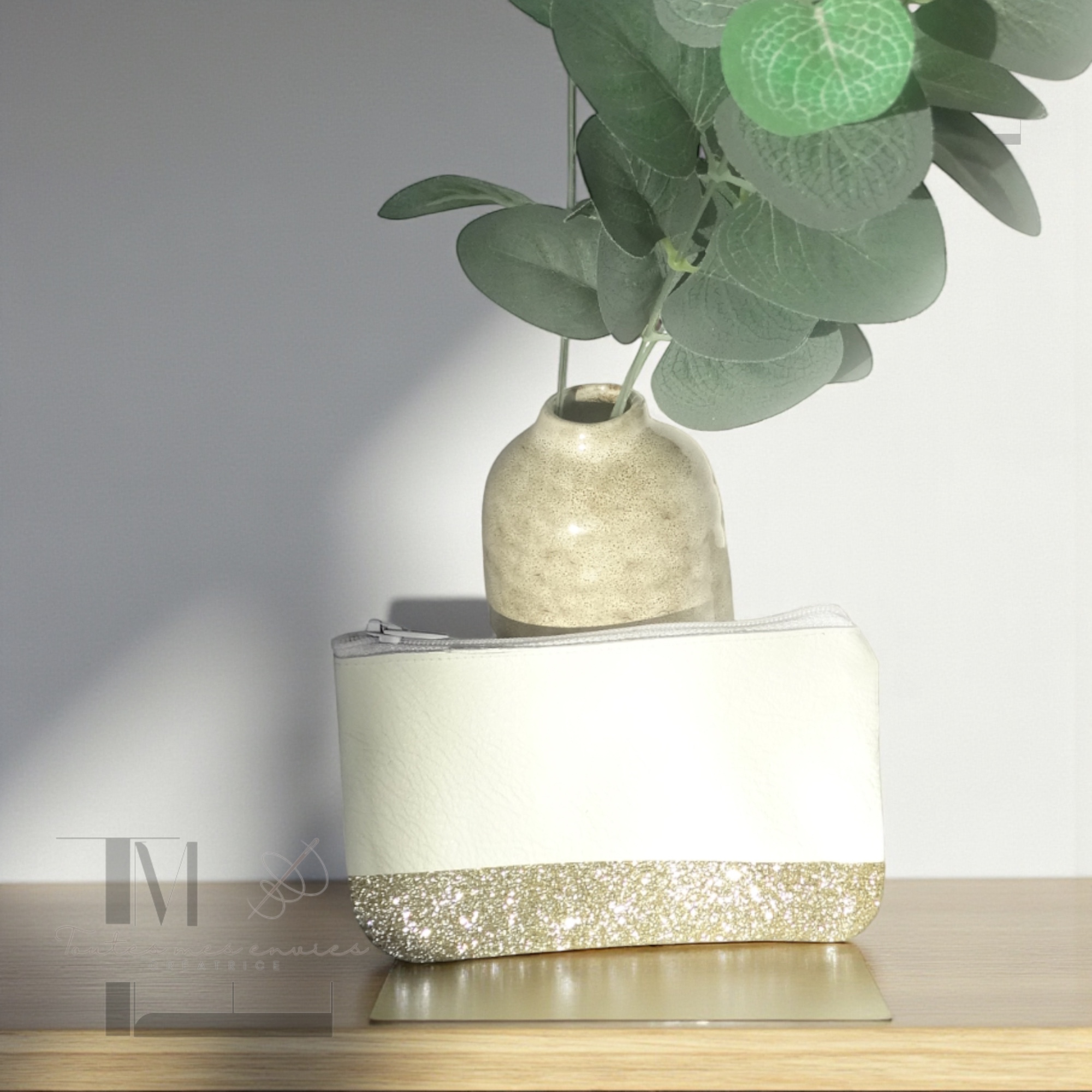 Porte-monnaie en cuir pailleté - Accessoire chic et artisanal – Image 12